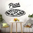 Ресторан вкусная пицца Наклейка на стену виниловая фаст-фуд магазин наклейки на окна съемный самоклеющийся кухонный Декор обои 4219