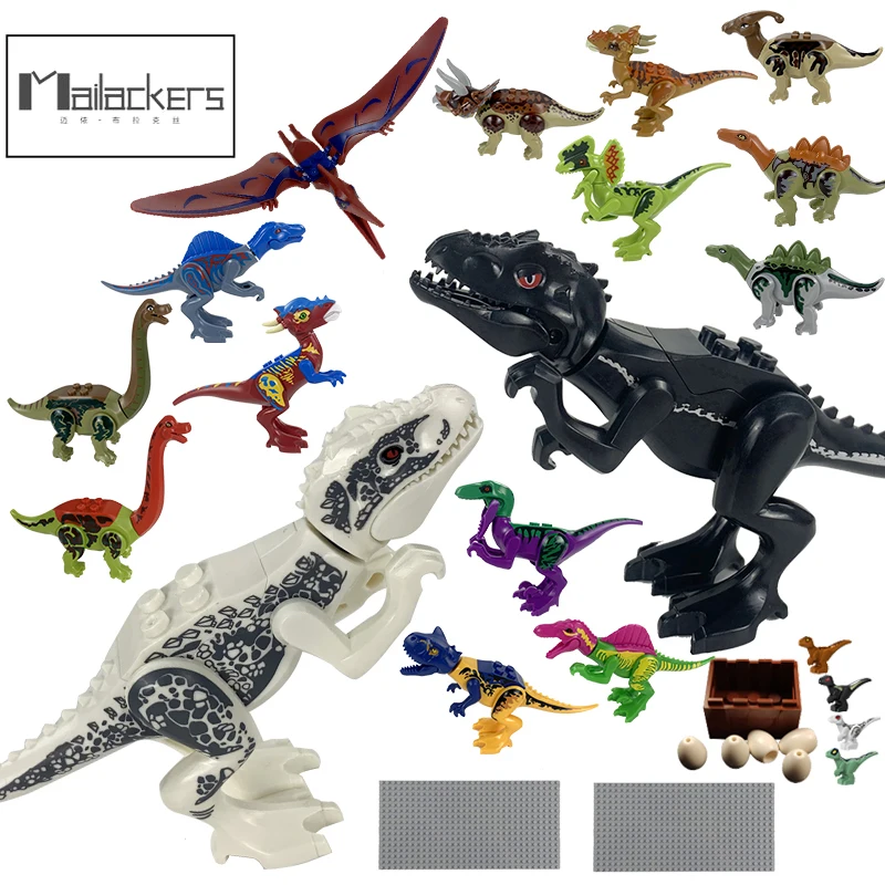 

Mailackers Jurassic Dinosaur World Dinosaurs Park Tyrannosaurus Rex Sets Base Plate Building Blocks Bricks Toys for children