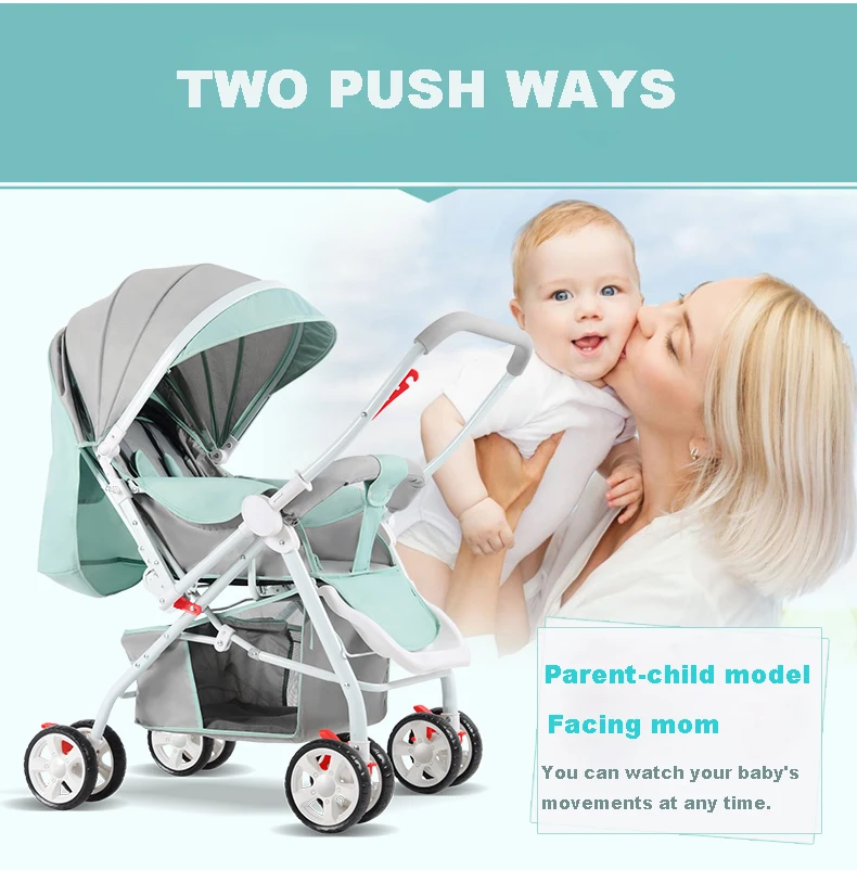 Детская коляска двухсторонняя выполнения может сидеть полулежа ультра