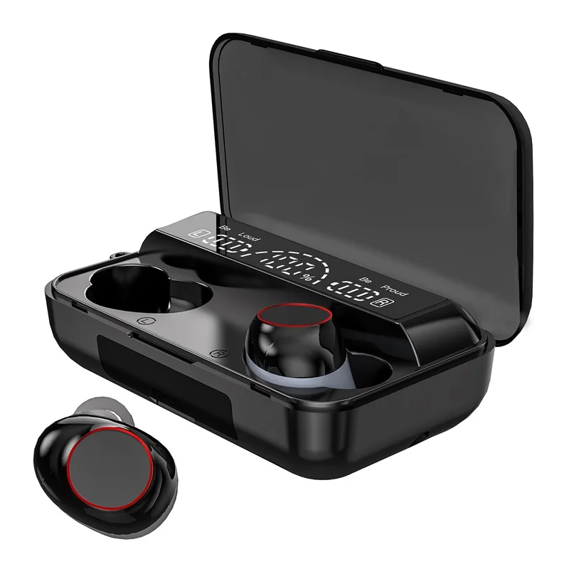 

TWS Wireless Bluetooth Earphones LED Charging Box Wireless Headphone Deep Bass Stereo Sports Waterproof Headsets W/Mic
