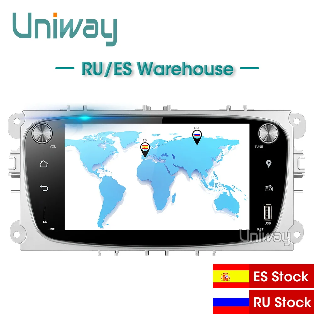 Uniway ALFKS7071 2G + 32G android 8 1 автомобильный dvd для focus ford mondeo kuga S MAX C MAXcar радио car | Автомагнитолы -32855354646