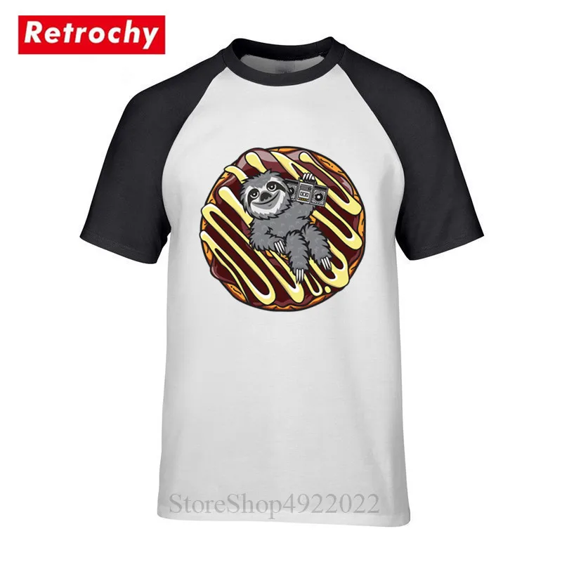 Футболка мужская с круглым вырезом милая хипстерская рубашка принтом пончиков