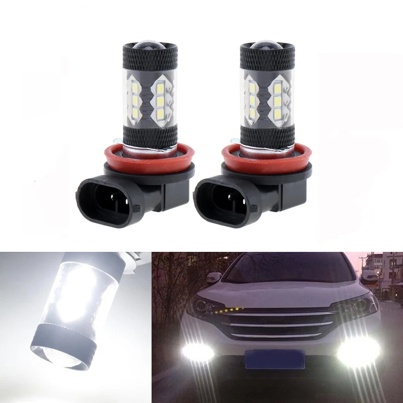 

2x H11 LED 9006 Car LED HB4 H8 fog Light Bulb 3030SMD 1200LM 12V Auto Driving Running Lamp White 6000K