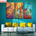 3 шт. абстрактный Танцы балетки алмазная живопись полная дрель квадратная Алмазная картинки девочка мозаика, алмазная вышивка домашний декор