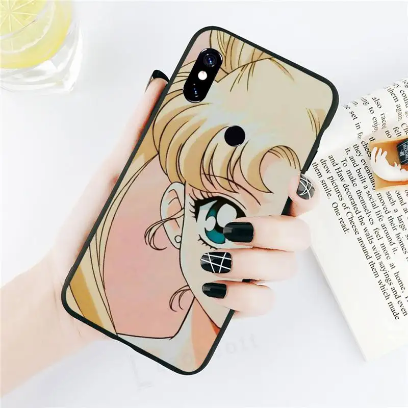 

Sailor Moon Phone Case black For Xiaomi Redmi mi note 7 8t 9 9t 9s 8 10 10t 11 pro lite K20 max 3