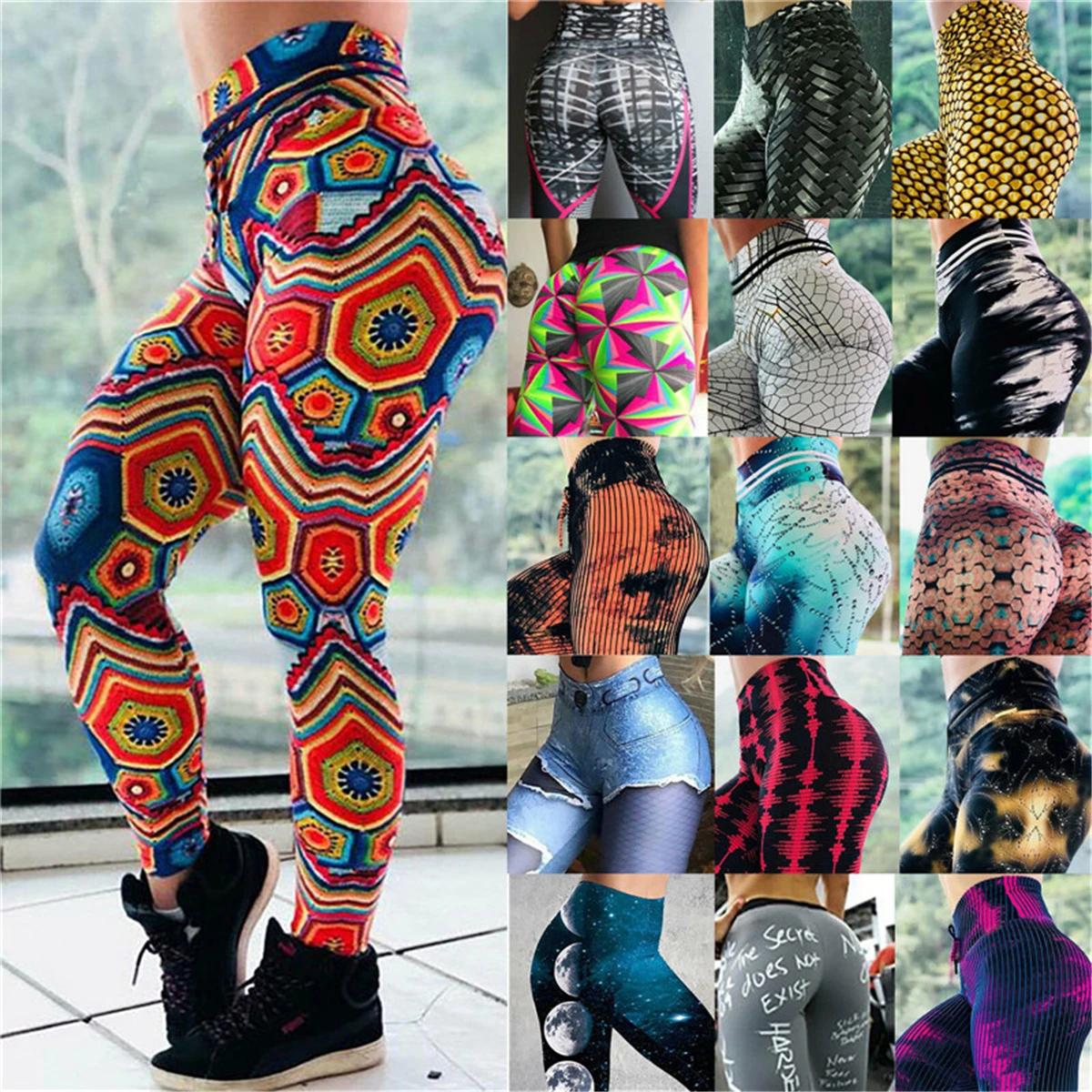 Спортивные женские штаны для йоги спортивные альпинизма с милым мультяшным