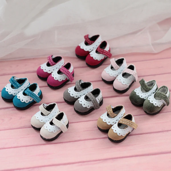 New 1/8 BJD obitsu blythe Doll red/pink/blueblack Lace Single bowknot shoes | Игрушки и хобби