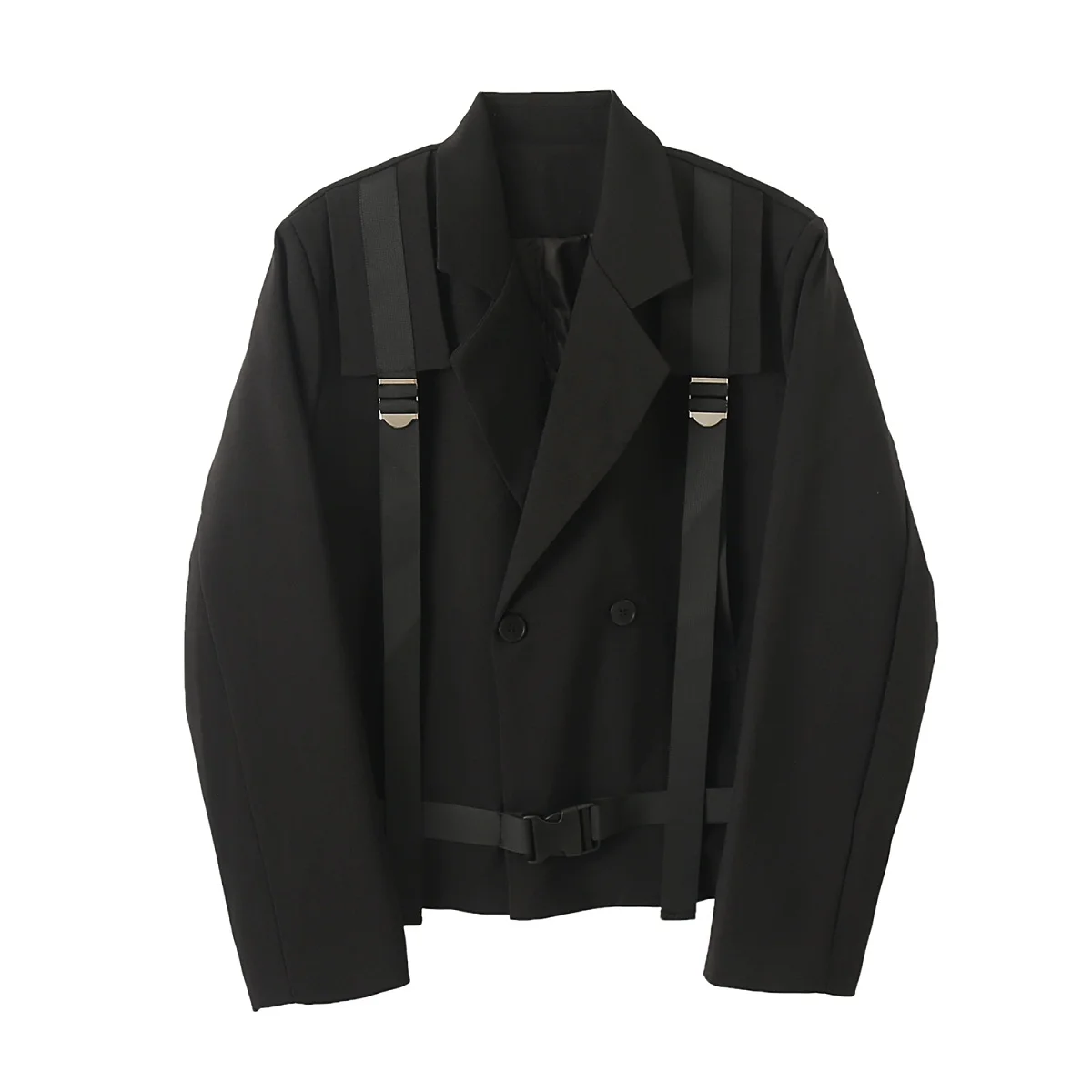 

Drawstring Blazer Fashion New Women Full Sleeve Black Elegant Goddess Fan Casual Style 2020 Winter Pleated Coat C539