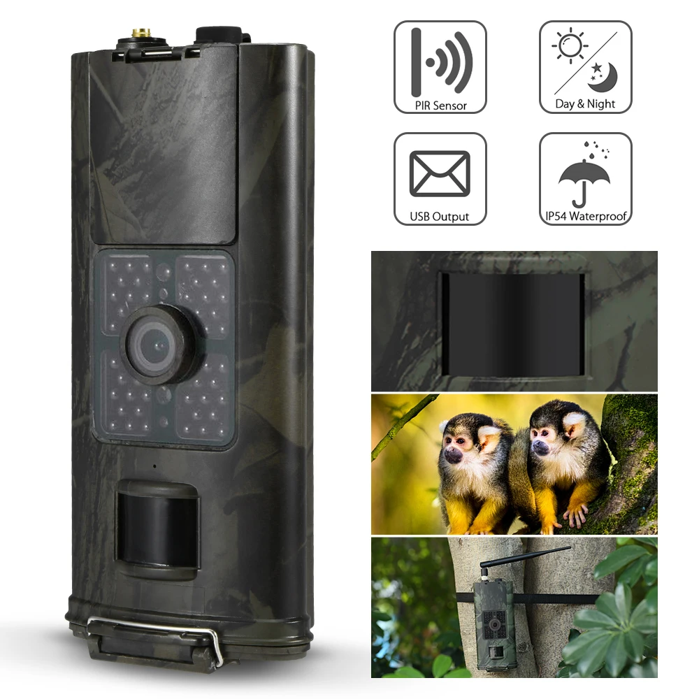 16MP 1080P 2G SMS фотоловушка gsm инфракрасная камера ночного видения для наблюдения в