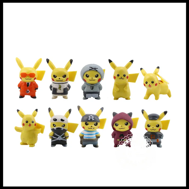 

10pcs Set 4-5cm Anime Pokemon Action Figures Toys Kawaii Pikachu Collectible Model Cute Cartoon Doll Birthday Gifts Kids Toys
