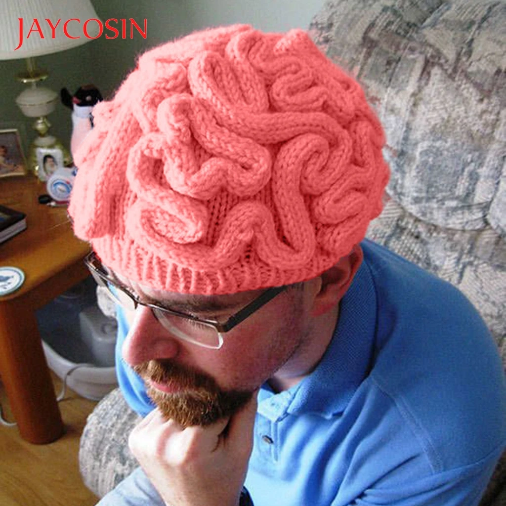 JAYCOSIN вязаная вручную шапка мозги для детей и взрослых крючком шапочка крутая