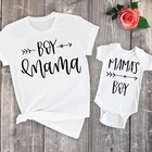 Одинаковая одежда для мамы и сына, 1 шт., летние рубашки для мамы и мальчика, футболка для мамы, Одинаковая одежда для семьи