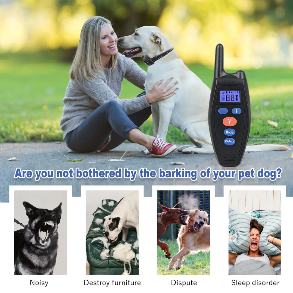 Ошейник для дрессировки собак 2 в 1 автоматический ошейник с защитой от лая и