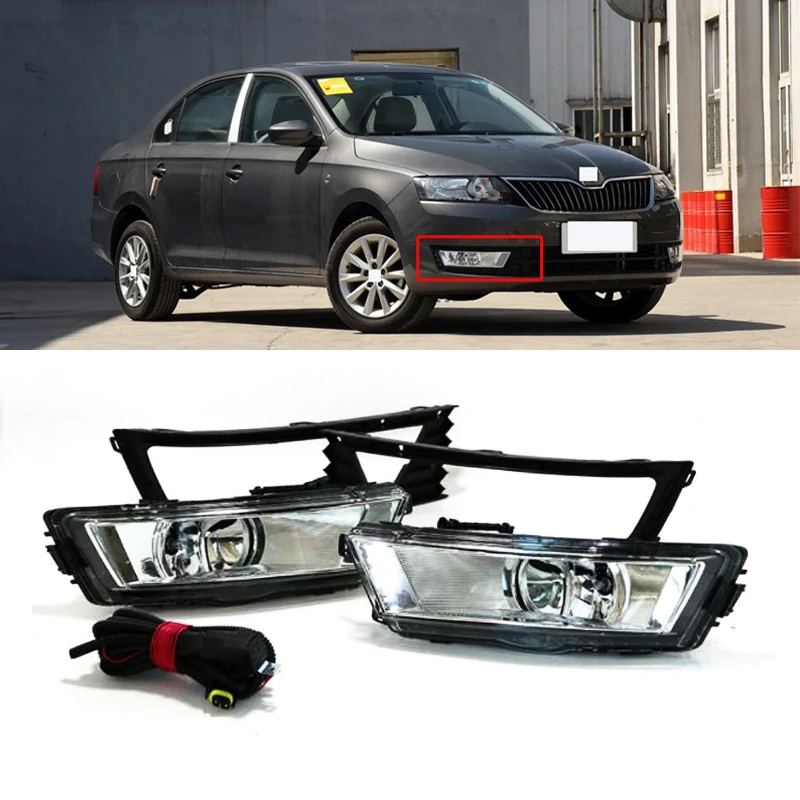 CAPQX для Skoda Rapid 2014 2015 2016 2017 2018 переднего бампера Туман светильник рама