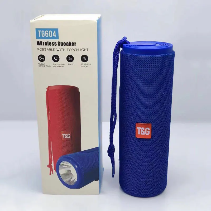 

TG-604 Bluetooth 4.2 speaker portable outdoor LED flashlight sports speaker wireless mini column music player support TF card