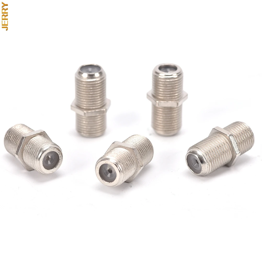 

10PCS F-type Coupler Adapter Connector Female F/F Jack RG6 Or RG59/1 SMA RF Coaxial connector/F Male Plug Coaxial Connector