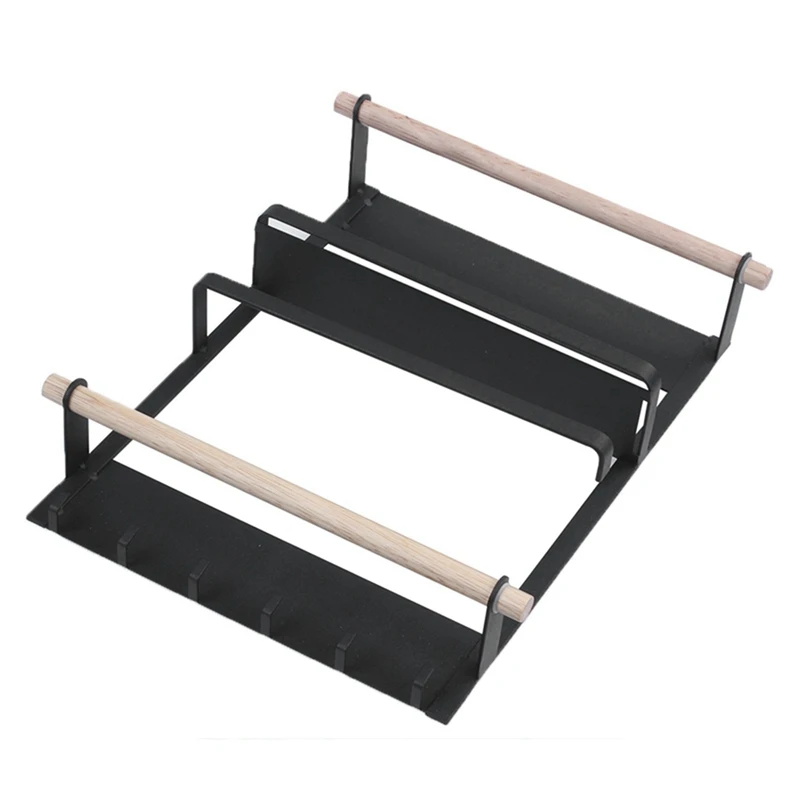 

Kitchen Rack Fridge netic Organizer -Design Paper Towel Holder, Rustproof Spice Jars Rack, Heavy-duty Refrigerator Shelf Stor