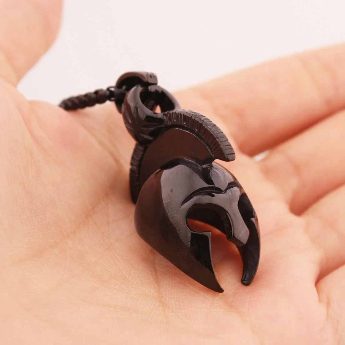 Мужская Черная Подвеска из нержавеющей стали ожерелье цепочка спартанская маска