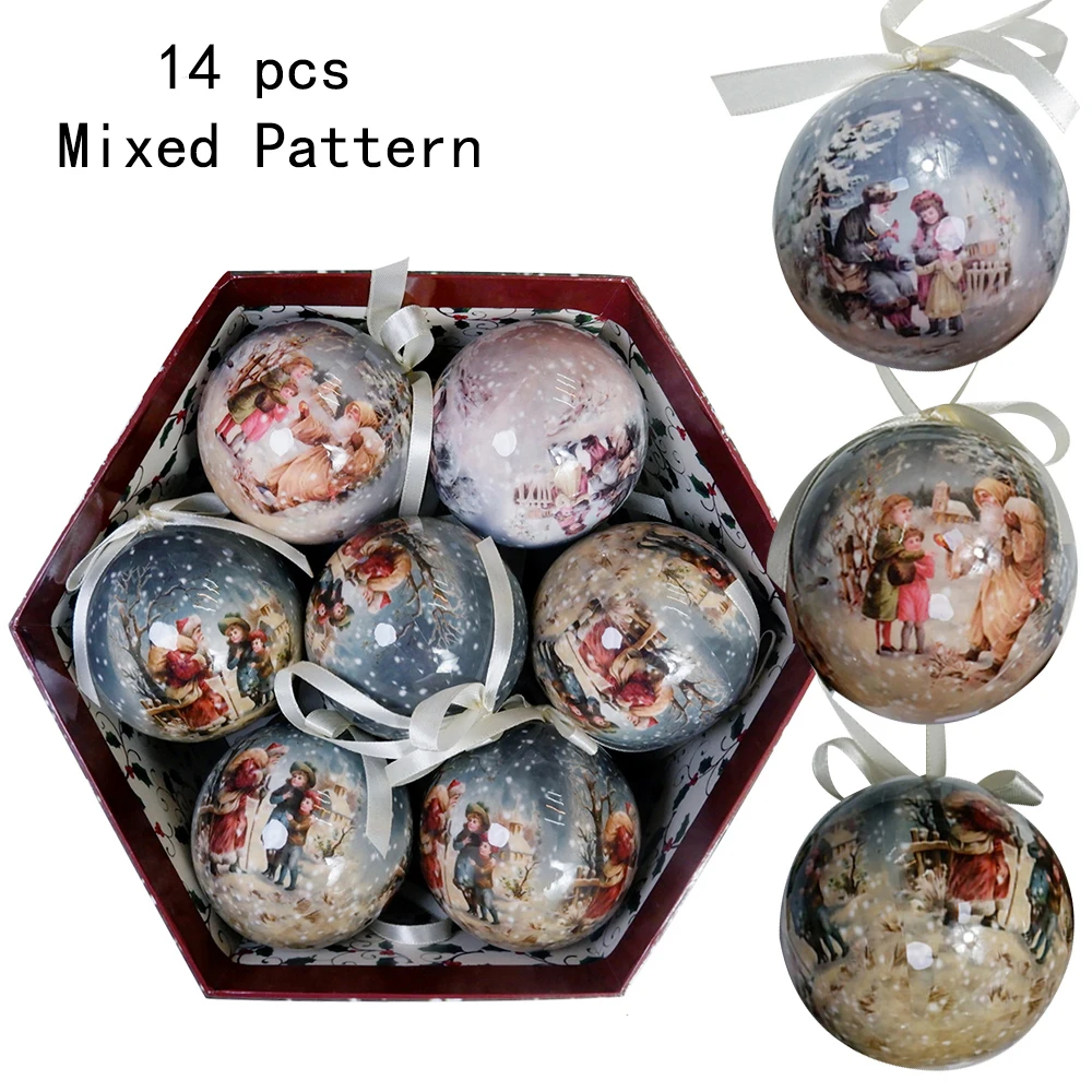 

8cm Christmas Tree Balls Set Decoration Hanging Foam Ball Sphere Home Party Bauble Pendants Ornaments New Year Navidad Decor