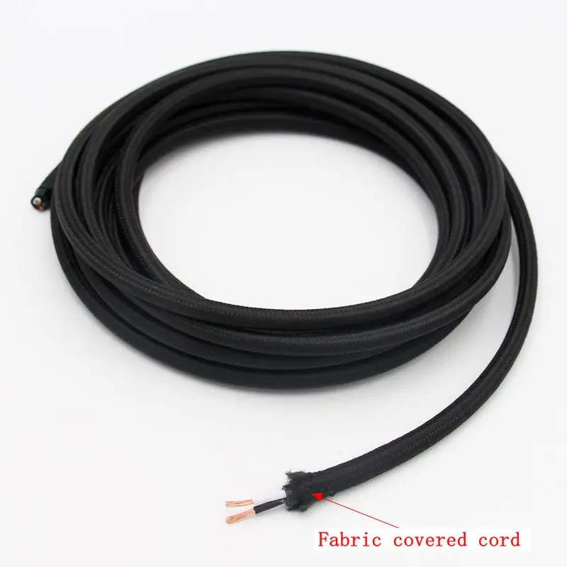 2 жильный ПВХ Электрический провод UL 18AWG ТЕКСТИЛЬНЫЙ ШНУР гибкий винтажный