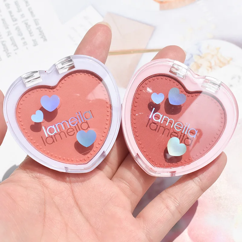 Blush Makeup Love Palette 4 Color Mineral Powder Peach Red Rouge Lasting Natural Hawthorn Cheek Tint Waterproof Blusher Cosmetic | Красота и
