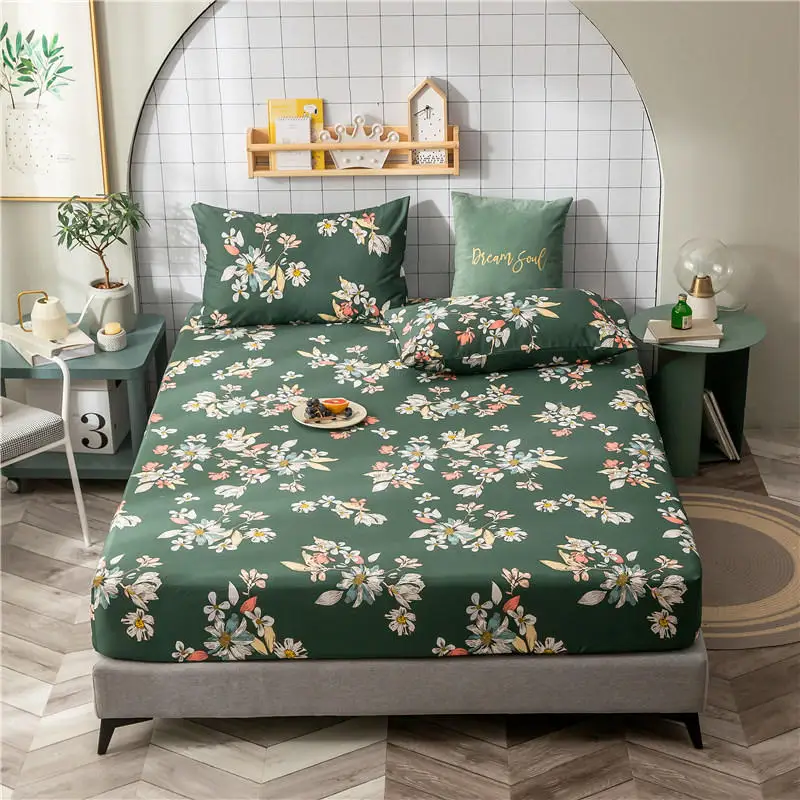 Постельное белье 1 шт. хлопковый наматрасник на резинке односпальный двуспальный