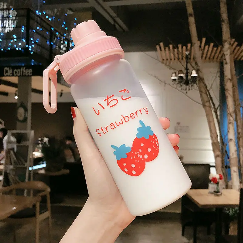 500 мл пластиковая бутылка для воды прозрачные/матовые бутылки Милая картонная