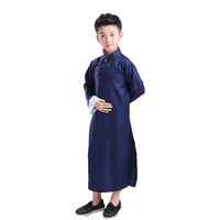 chinese kungfu childrens jacket long gown hanfu for men and women in spring and summer