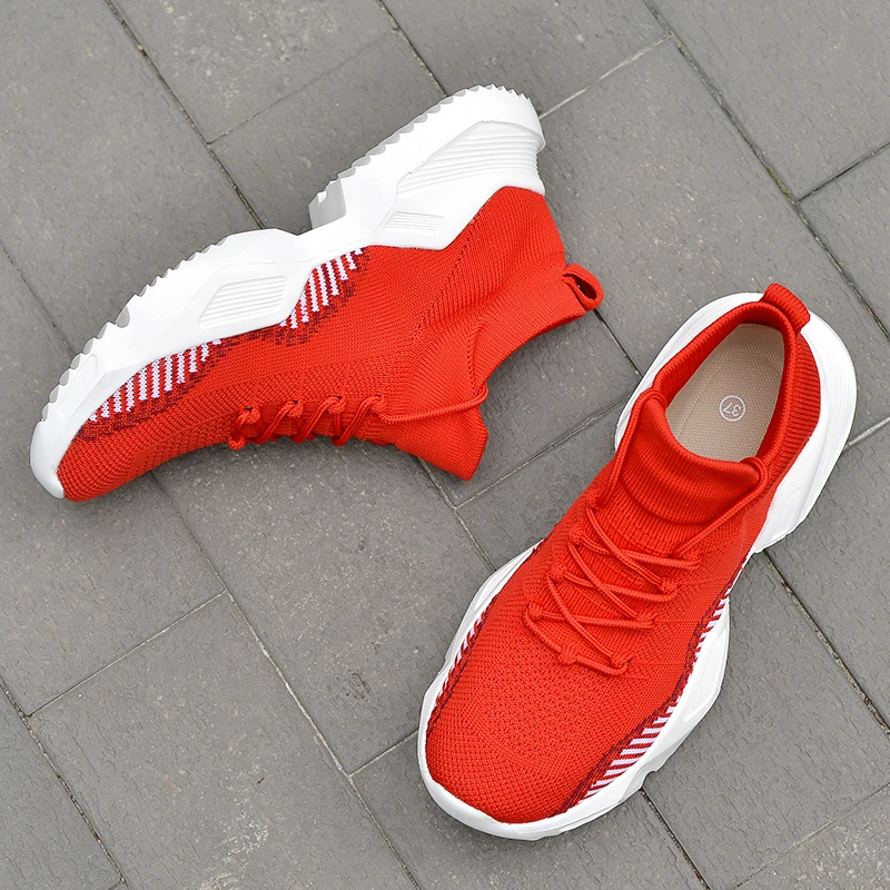 Мужские и женские кроссовки для бега носки на толстой подошве Мужская обувь