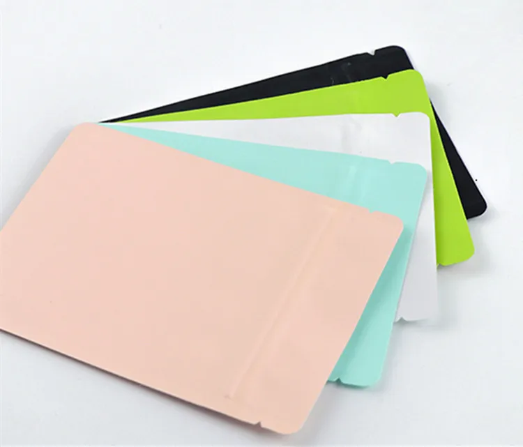 Матовая черный белый цвет Алюминий Фольга повторно закрывающейся молнией мешок