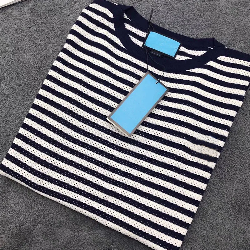 2021 Summer Woman T-shirts Striped Slim Sexy Carton Duck Design Striped  Tops Hign-End Tees Young Shirts