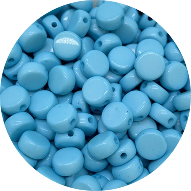 100 шт. 7 мм акриловые бусины овальной формы с отверстием для самостоятельного