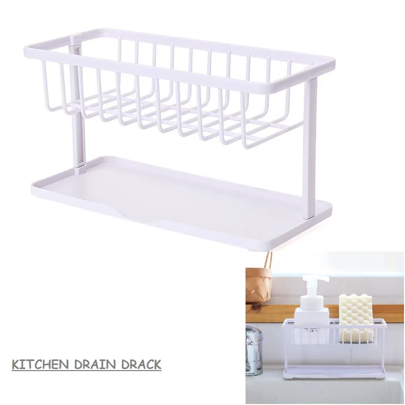 

Double-layer Drain Rack Kitchen Storage Kitchen Accessories Sink Sponge Storage Rack Drain Rack Holder