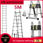 Новая 5-метровая складная телескопическая алюминиевая лестница, многофункциональная промышленная телескопическая Прямая Лестница в елочку HWC