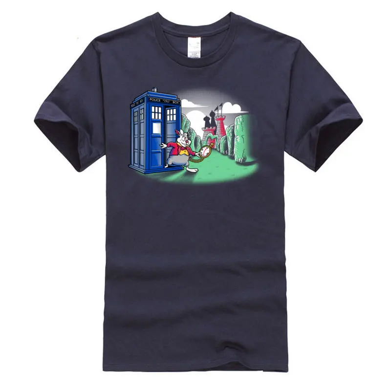 Футболка Dr Who Fast Rabbit Tardis Мужская футболка R2D2 Daleks Machine из чистого хлопка Молодежные