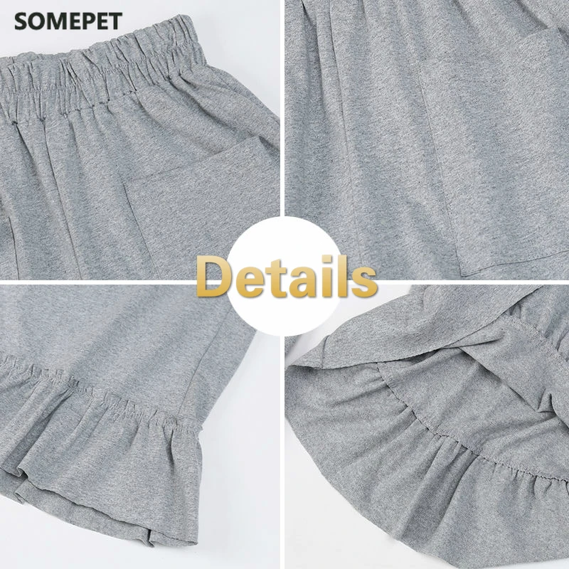 

Wide Leg Pants Women Solid Pleated Ruffle Leisure Elegant Simple Ankle-length Trousers Womens Loose Sweet Ins Streetwear