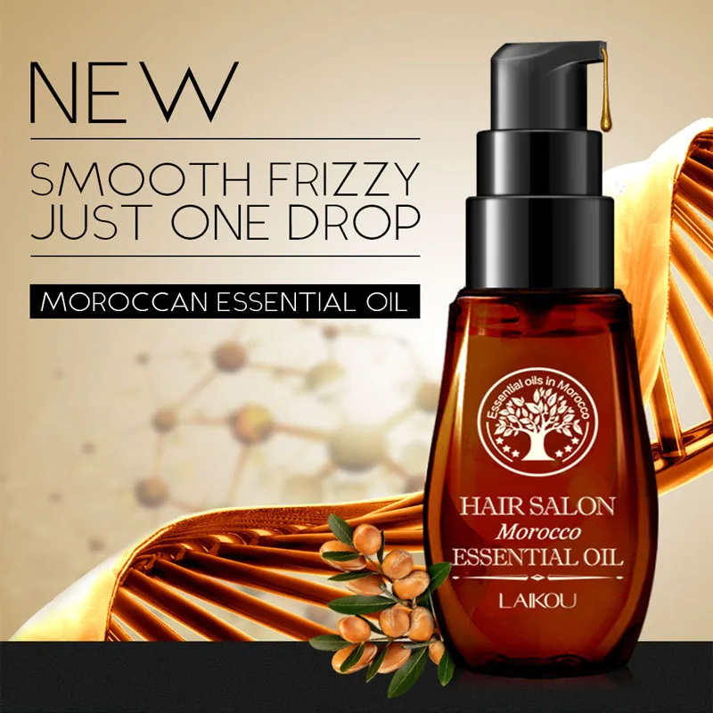 

Hot Sale Morocco Hair essential oils Keratin Growth Liquid No wash products Serum Frizzy Dry Repair Anti-hair loss oil LAIKOU