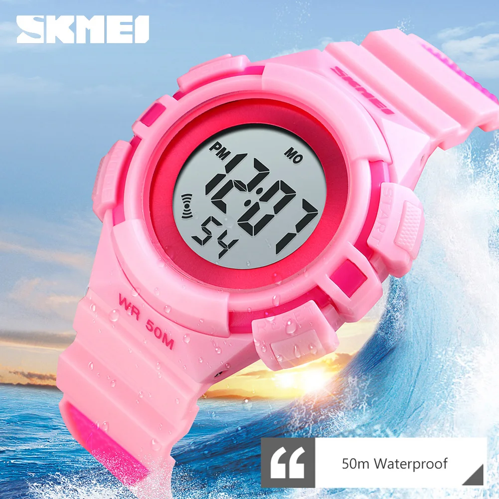 

SKMEI Outdoor Sport Kids Watches Digital Wristwatches Fashion Waterproof PU Wristband Boy Girl Children Watch relogio 1485