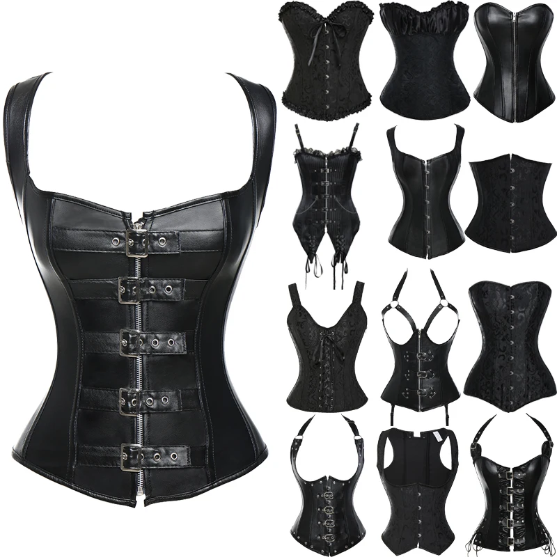 

Sexy Women's Steampunk Corset Top Female Gothic Clothing Underbust Waist Bridal Bustier Top Body Shapewear Slimming Clothing