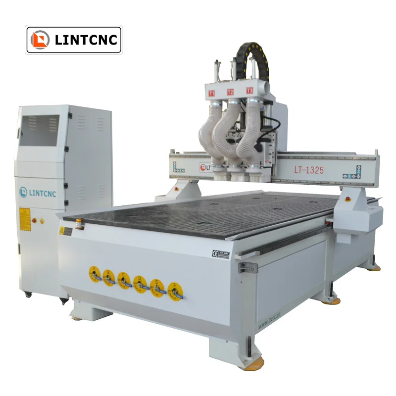 Мебель деревянная дверь окна 3D гравировальный станок 4.5kw шпиндель воздушного