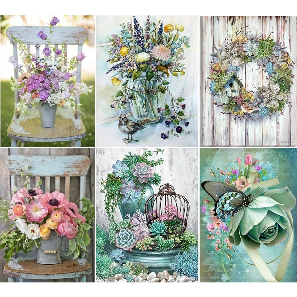 

5D DIY Diamond Painting Flower Full Square/Round Diamond Embroidered Mosaic Rhinestone High Quality Decoration Home Gifts