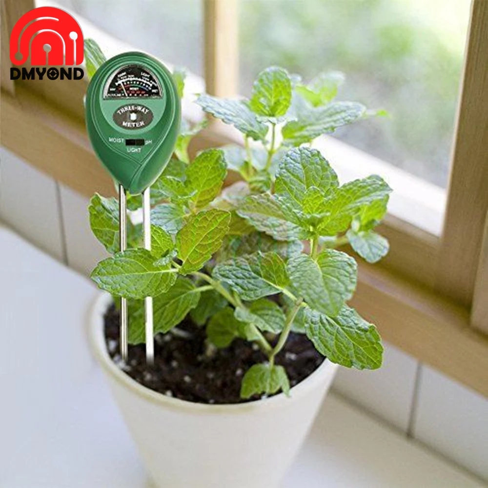 3 in1 влаги от солнца светильник PH Измеритель влажности почвы воды кислотность