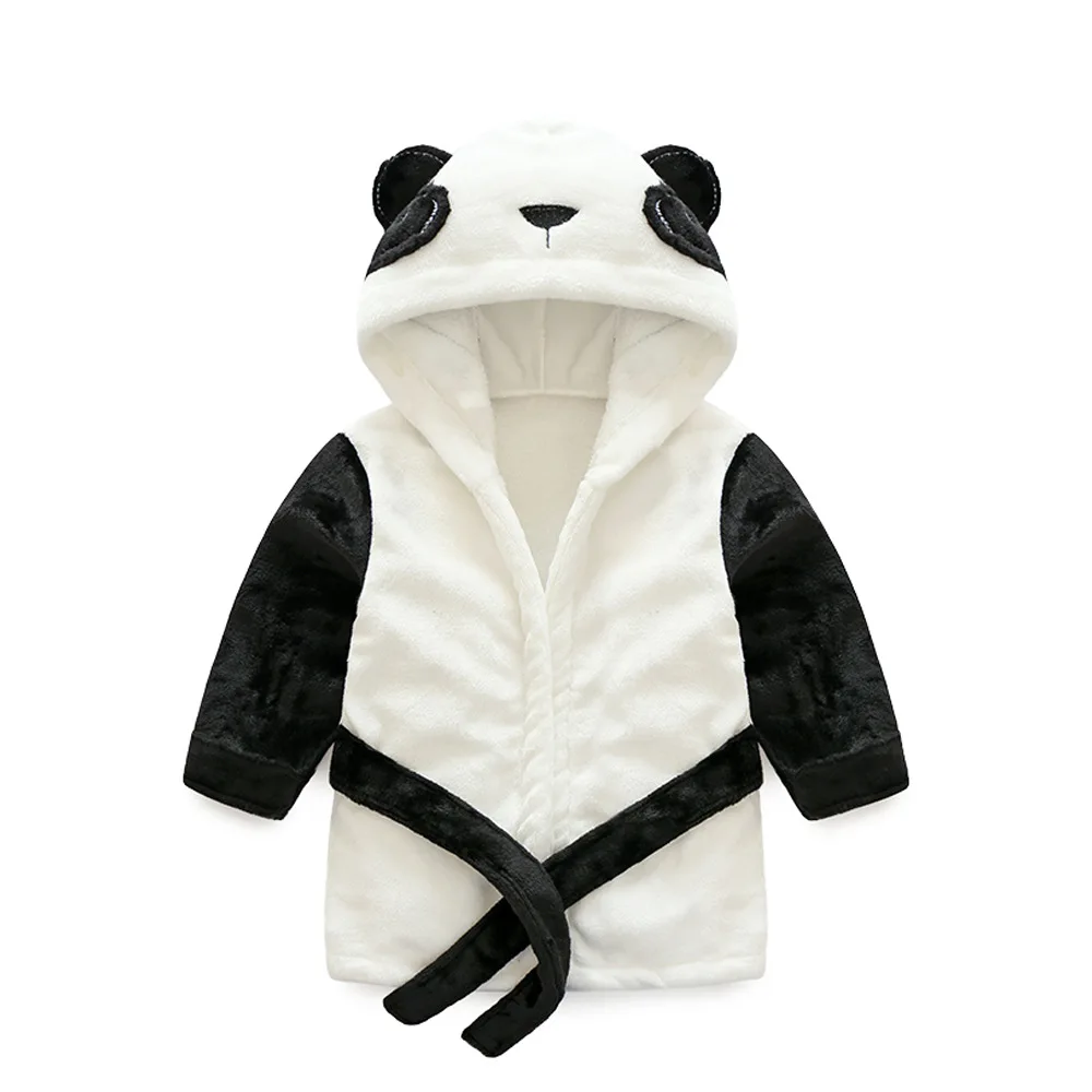 Детский Халат фланелевый для малышей детский купальный с капюшоном и длинными