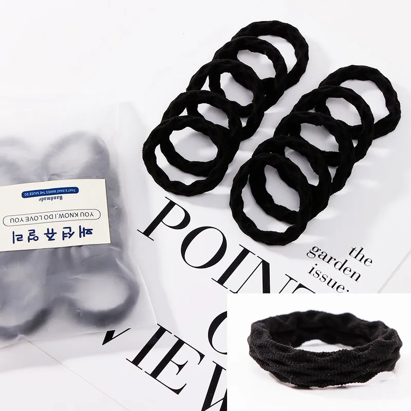 10pcs/Set New Women Basic Crude Elastic Hair Bands Ponytail Holder Scrunchie Headband Rubber Bands Fashion Hair Accessories