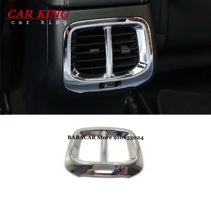 

ABS Chrome FOR Jeep Cherokee KL 2014 2015 2016 2017 2018 Car Rear Air Condition outlet Vent frame Panel Cover Trim Accessories