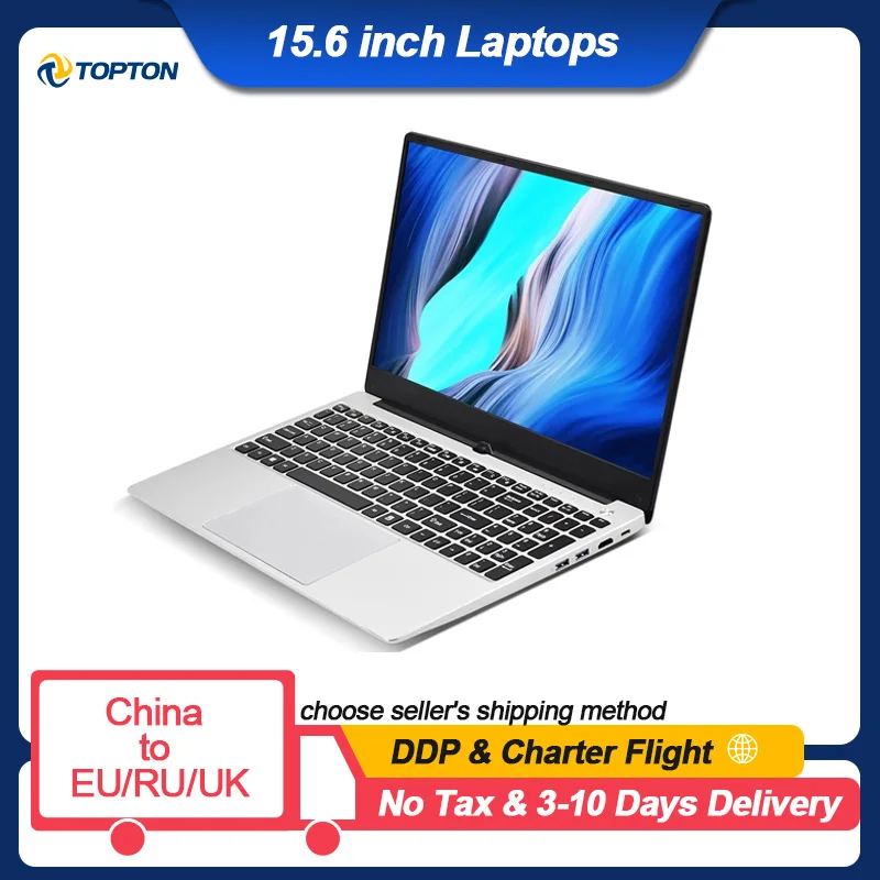 Hot Sale Topton 15.6 inch Ultra Slim Laptop Intel Core i7 1165G7 i5 1135G7 Windows 10 Metal Notebook Computer  AC WiFi BT 4*USB