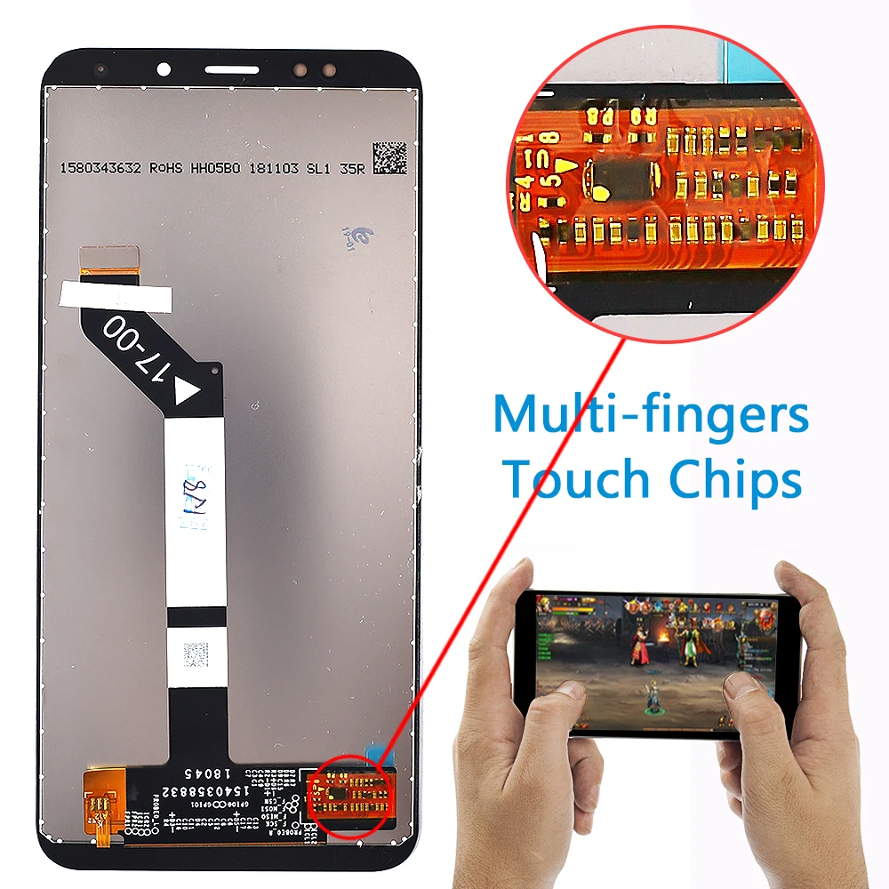 ЖК-дисплей AAA сенсорный экран для Redmi 5 plus 99 дюйма дигитайзер в сборе рамка с 10