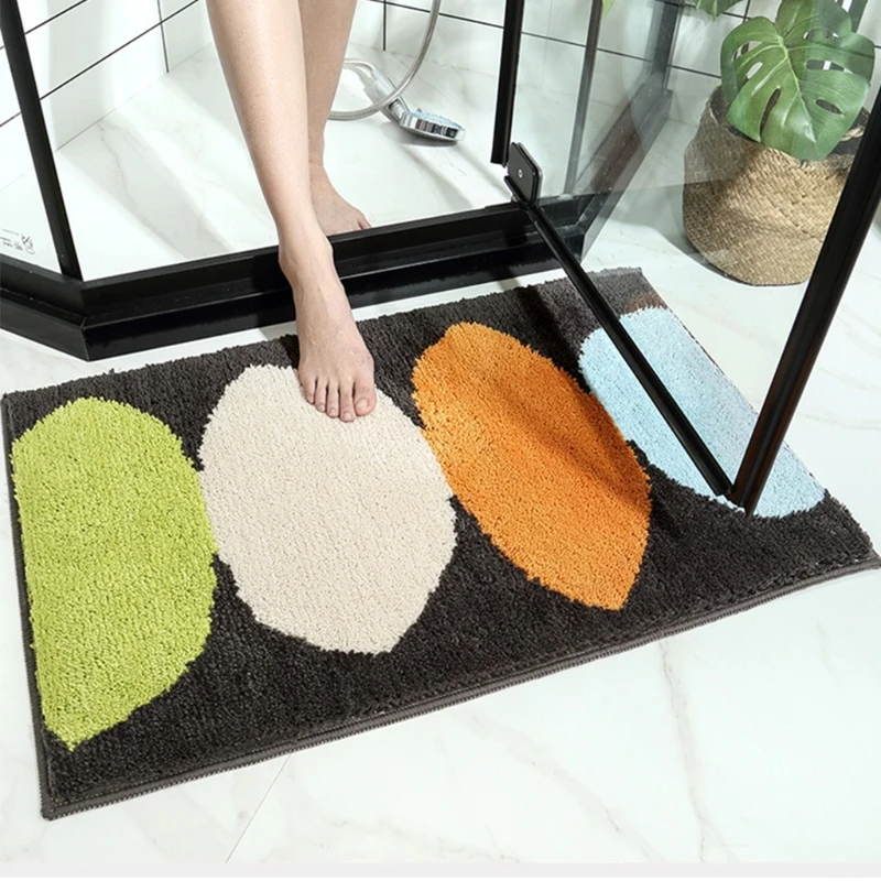 

Bathroom Anti-slip Mat Absorbent Shower Floor Carpet Door Entrance Rug Doormat