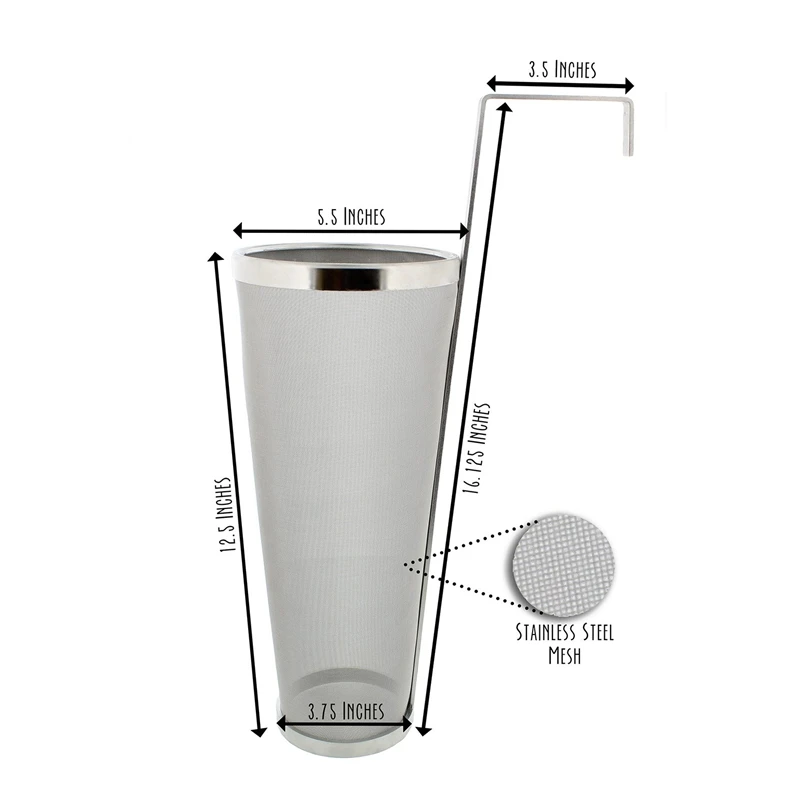 Multipurpose Stainless Steel Cartridge Hop Spider Beer Hops Filter 300 Micrometer | Дом и сад