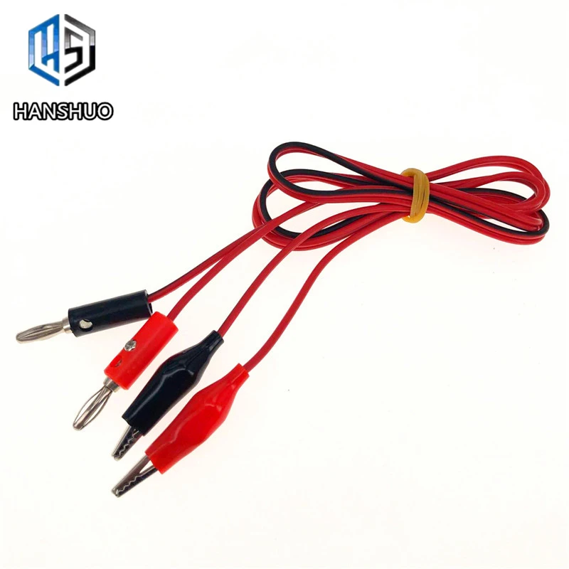 1 пара испытательных шнуров типа крокодил зажим для штекера банан тестирования